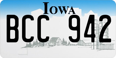 IA license plate BCC942