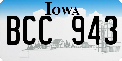 IA license plate BCC943