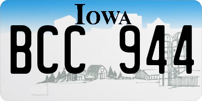 IA license plate BCC944
