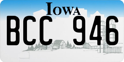 IA license plate BCC946