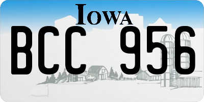 IA license plate BCC956