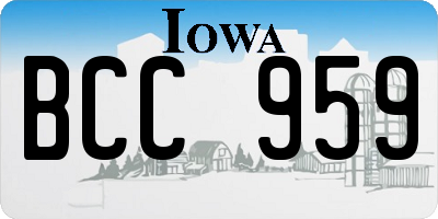 IA license plate BCC959