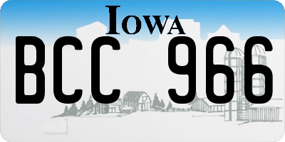 IA license plate BCC966