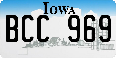 IA license plate BCC969