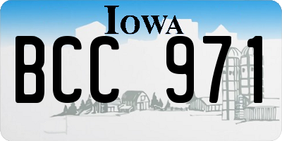IA license plate BCC971