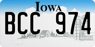 IA license plate BCC974