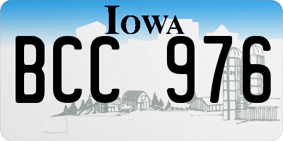 IA license plate BCC976