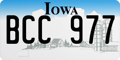 IA license plate BCC977