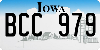 IA license plate BCC979