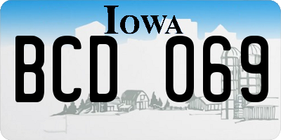 IA license plate BCD069