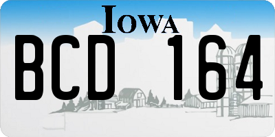 IA license plate BCD164