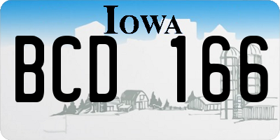 IA license plate BCD166
