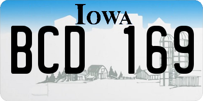 IA license plate BCD169