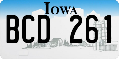 IA license plate BCD261