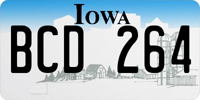 IA license plate BCD264