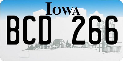 IA license plate BCD266