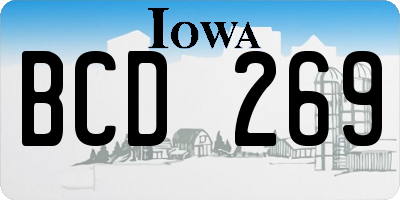 IA license plate BCD269