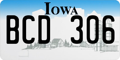 IA license plate BCD306