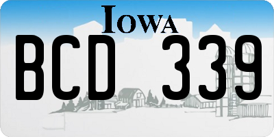 IA license plate BCD339