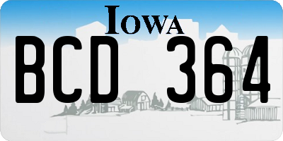 IA license plate BCD364