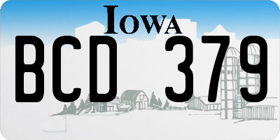 IA license plate BCD379