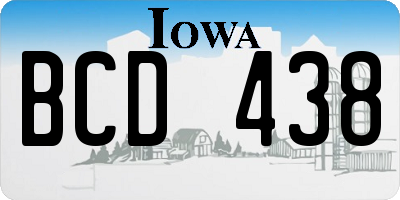 IA license plate BCD438
