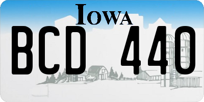 IA license plate BCD440