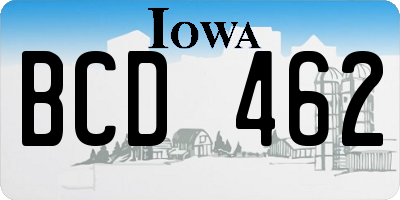IA license plate BCD462