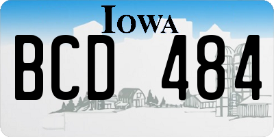 IA license plate BCD484