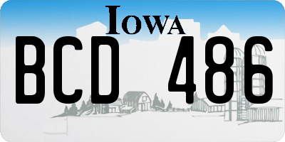 IA license plate BCD486