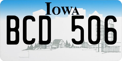 IA license plate BCD506