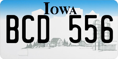 IA license plate BCD556