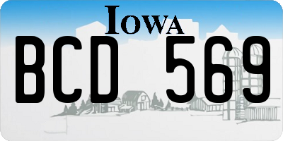 IA license plate BCD569
