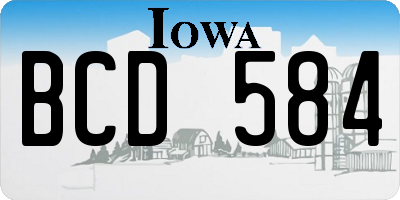 IA license plate BCD584