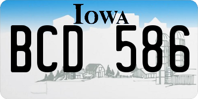 IA license plate BCD586