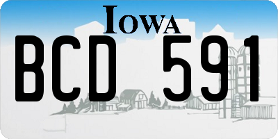 IA license plate BCD591