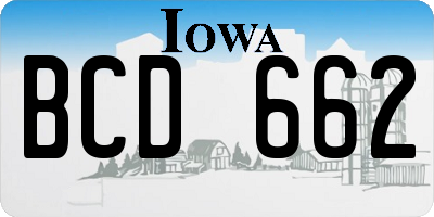 IA license plate BCD662