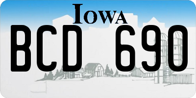 IA license plate BCD690