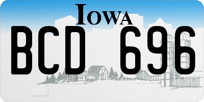 IA license plate BCD696