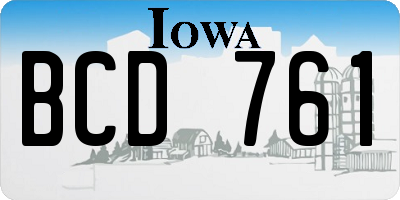 IA license plate BCD761