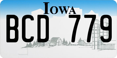 IA license plate BCD779