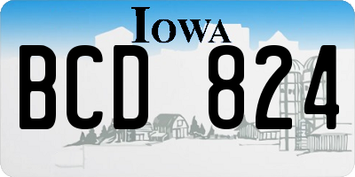 IA license plate BCD824