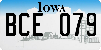 IA license plate BCE079