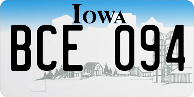 IA license plate BCE094