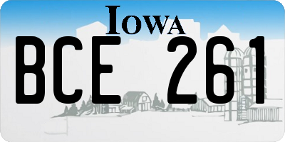 IA license plate BCE261