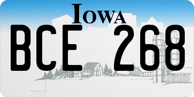 IA license plate BCE268