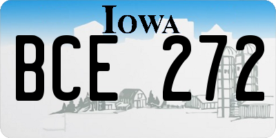 IA license plate BCE272