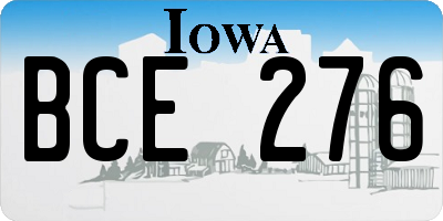 IA license plate BCE276