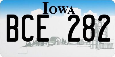 IA license plate BCE282