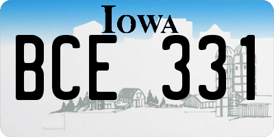 IA license plate BCE331